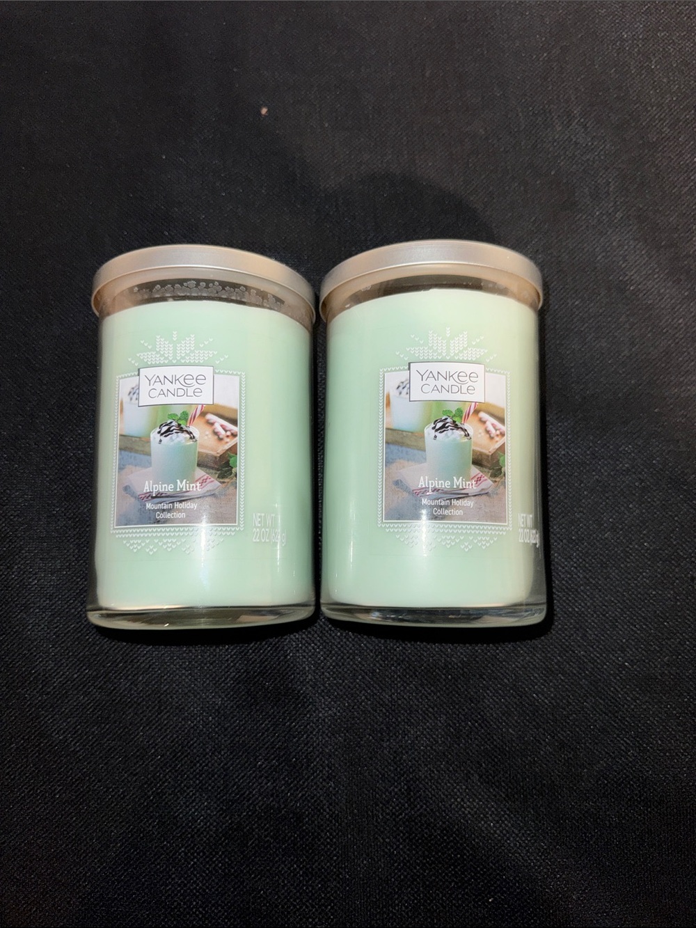 2 NEW Yankee Candle Alpine Mint Large Tumbler Jars Candle 22oz